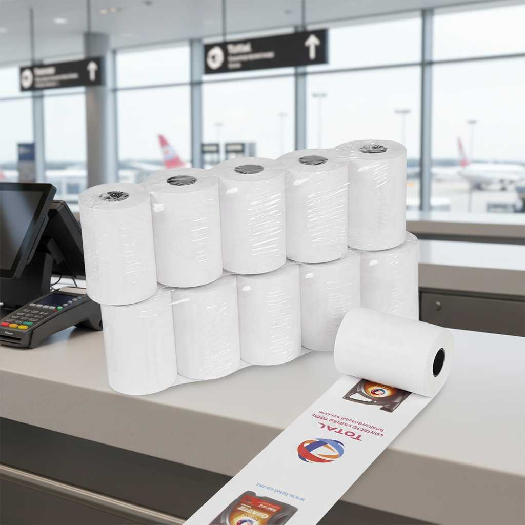 Back-printed thermal paper